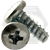 #8-18 x 1/2" Thread-Cutting Screws, Slotted Indent Hex Washer Head HWH, Type 25 (BT), Zinc Cr+3, Full Thread, Qty 9300