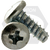 #8-20 x 1 1/4" Thread-Cutting Screws, Slotted Indent Hex Washer Head HWH, Type 25 (BT), Zinc Cr+3, Full Thread, Qty 3700