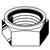 1/2"-13 Nylon Insert Lock Nuts, NE (Standard) Grade N2 (A) Zinc-Yellow Cr+6, Qty 1000