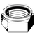 3/8"-16 Nylon Insert Lock Nuts, NTE (Thin) Grade N2 (A) Zinc-Yellow Cr+6, Qty 2500