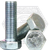 1 1/4"-7 x 2" Hex Cap Screws, Grade 5, Zinc Cr+3, Full Thread, Coarse (UNC), Medium Carbon Steel, Qty 30