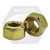 M6-1.00 Hex Cone Lock Nuts, Metric Class 10, Zinc-Yellow Cr+6 & Wax , Coarse (UNC), DIN 980-V, Qty 2400