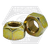 M12-1.75 Hex Cone Lock Nuts, Metric Class 10, Zinc-Yellow Cr+6 & Wax , Coarse (UNC), DIN 980-V, Qty 500