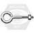 1/4"-20 x 2 1/2" Eye Bolt w/ Nuts, Zinc Cr+3, Qty 100