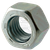 9/16"-12 Hex Nuts, Grade 8, Zinc-Clear Cr+3, Coarse (UNC), Qty 100