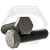 1/4"-20 x 7 1/2" Hex Cap Screws, Grade 5, Plain Finish, Partial Thread, Coarse (UNC), Medium Carbon Steel, Made in USA, Qty 1