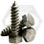 3/8"-7 x 7 1/2" Hex Lag Screws, Hot-Dipped Galvanized HDG, Low Carbon Steel, Qty 10