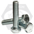 7/16"-14 x 3 1/2" Hex Tap Bolts, Grade A, A307, Zinc Cr+3, Full Thread, Coarse (UNC), Low Carbon Steel, Qty 30
