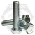 1"-8 x 2" Hex Tap Bolts, Grade A, A307, Zinc Cr+3, Full Thread, Coarse (UNC), Low Carbon Steel, Qty 10
