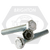 1/4"-20 x 5 1/2" Hex Tap Bolts, Grade 5, Zinc Cr+3, Full Thread, Medium Carbon Steel, Qty 50