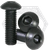 M2.5-0.45 x 6 mm Button Head Socket Cap Screws, Metric Class 10.9, Thermal Black Oxide, Full Thread, Coarse (UNC), ISO 7380, Qty 100