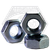 M2.5-0.45 Hex Nuts, Metric Class 6, Zinc Cr+3, Coarse (UNC), DIN 934, Qty 1500