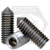 #5-44 x 1/4" Socket Set Screws, Non-Standard, Cone Point, Black Oxide, Fine (UNF), Qty 100