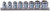 Ko-ken RS3450M/8 3/8 Sq. Dr. Socket set  8mm-19mm Nut Grip 200mm  8 pieces