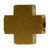 Midland Metal 28041 Pipe Cross, 1/8 in FNPTF x 1/8 in FNPTF x 1/8 in FNPTF x 1/8 in FNPTF, Brass