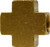 Midland Metal 28043 Pipe Cross, 3/8 in FNPTF x 3/8 in FNPTF x 3/8 in FNPTF x 3/8 in FNPTF, Brass