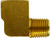 Midland Metal 28157 90 deg Street Elbow, 1/4 in MIP x 1/4 in FIP, Brass