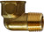 Midland Metal 28168 90 deg Street Elbow, 1/2 in MNPT x 1/2 in FNPT, Brass