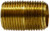 Midland Metal 28132 Close Nipple, 1/4 in MNPTF x 1/4 in MNPTF, 0.88 in, Brass