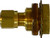 Midland Metal 28321 Bulkhead Adapter, 1/2 in Tube OD x 7/8 in FNPTF, Brass