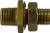 Midland Metal 28324 Bulkhead Connector, 1/2 in FNPTF x 3/8 in MNPTF, Brass