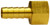 Midland Metal 32061 Rigid Adapter, 1/2 in Hose Barbed x 1/2 in MPT, Brass