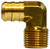 Midland Metal 32045 90 deg Elbow, 5/8 in Hose Barbed x 1/2 in Male NPTF, Brass
