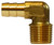 Midland Metal 32308 90 deg Elbow, 3/16 in Hose Barbed x 1/8 in Male NPTF, Brass