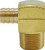 Midland Metal 32309 90 deg Elbow, 1/4 in Hose Barbed x 3/8 in MIP, Brass