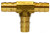 Midland Metal 32368 Tee, 3/16 in Hose Barbed x 3/16 in Hose Barbed x 3/16 in Hose Barbed, Brass