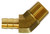 Midland Metal 32109 45 deg Barstock Elbow, 1/4 in Hose Barbed x 1/4 in MIP, Brass