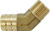Midland Metal 32115 45 deg Elbow, 5/8 in Hose Barbed x 3/8 in Male NPTF, Brass