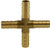 Midland Metal 32610 Pipe Cross, 3/8 in Hose Barbed x 3/8 in Hose Barbed x 3/8 in Hose Barbed x 3/8 in Hose Barbed