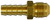 Midland Metal 32083 Adapter, 5/16 in Hose Barbed x 5/16 in Male BSPT 45 deg Flared, Brass