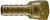 Midland Metal 32336C Adapter, 3/8 in Hose Barbed x 3/8 in Female JIC, Brass