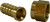 Midland Metal 32339 Straight Adapter, 5/16 in Hose Barbed x 5/16 in Female Dual 45/37 deg Flared Swivel, Brass