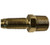 Midland Metal 32758 Reusable Stem Adapter, 1/4 in Hose x 1/4 in Male NPTF, Brass