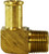 Midland Metal 32190 90 deg Elbow, 3/4 in Bubble Barbed x 1/2 in MIP, Brass