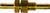 Midland Metal 21082 Single Bulkhead Union, 1/4 in Barbed x 1/4 in Barbed, Brass