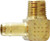 Midland Metal 21115 90 deg Single Barb Elbow, 1/4 in Tube OD x 1/4 in MIP, Brass