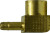 Midland Metal 21133 90 deg Elbow, 1/4 in Hose Barbed x 1/8 in FPT, Brass