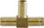 Midland Metal 21159 Union Tee, 1/2 in Barbed x 1/2 in Barbed x 3/8 in Barbed, Brass