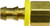 Midland Metal 30393 Straight Adapter, 3/8 in Push-On Hose Barbed x 1/8 in FIP, Brass