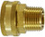Midland Metal 30183 Straight Swivel Adapter, 3/4 in FGH x 1/2 in MNPTF, Brass