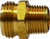 Midland Metal 30053 Rigid  MGH x Male Pipe, Garden Hose, 3/4 x 3/8 Mgh x MIP Adapter, Brass Fittings