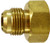 Midland Metal 30128 Straight Rigid Adapter, 1/2 in Male Flared x 3/4 in FGH, Brass