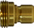 Midland Metal 30452 Male End Quick Disconnect Coupler, 3/4 in Male Garden Hose Threaded x 3/4 in, Brass