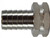 Midland Metal 30032SS Garden Hose Swivel Adapter, 1/2 in Hose Barbed x 3/4 in FGH, Stainless Steel