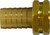 Midland Metal 30033 Straight Hex Swivel Adapter, 5/8 in Garden Hose Barbed x 3/4 in FGH, Brass