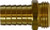 Midland Metal 30039 Straight Male End Hex Adapter, 3/8 in Garden Hose Barbed x 3/4 in MGH, Brass